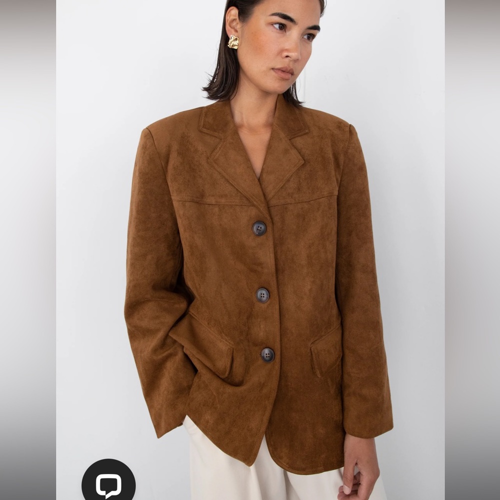 Oak and fort VEGAN SUEDE BLAZER NWT XS